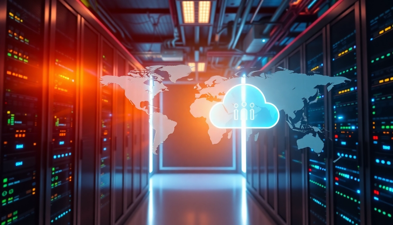 Secure cloud server setup from https://linkcli.com/ showcasing global network and cybersecurity features.