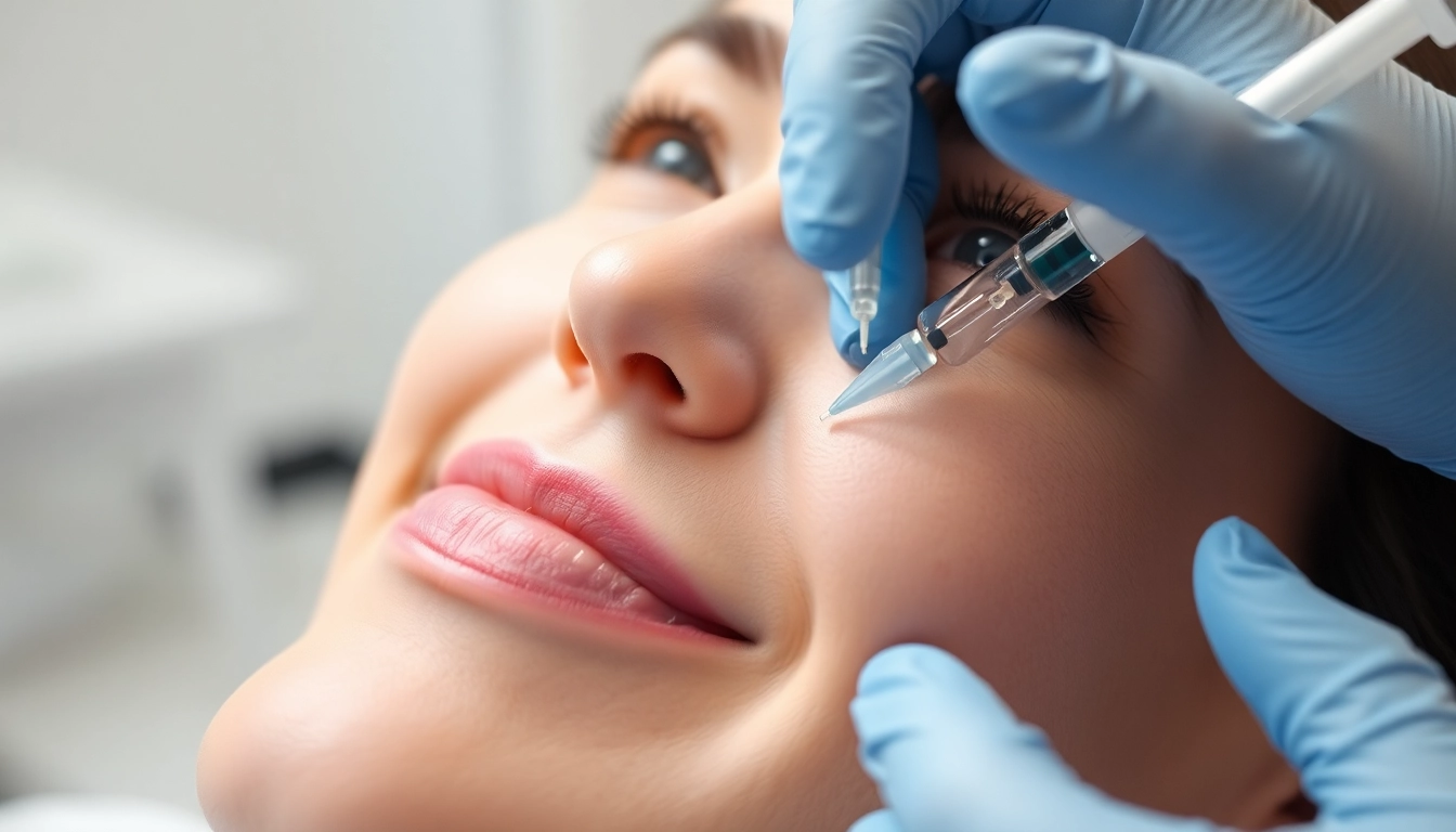 Administering Botox Behandlung with precision in a professional clinic setting.