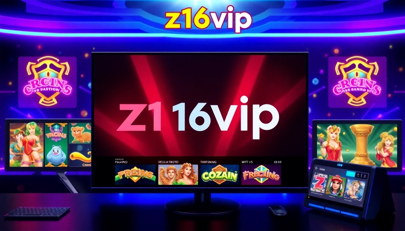Z16vip online casino platform with sleek design and engaging gaming interface for immersive