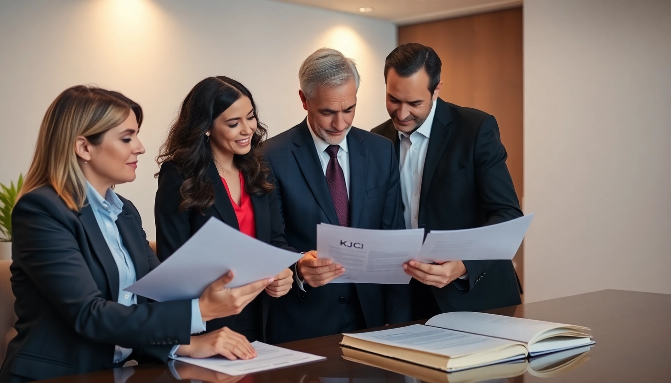 KJC legal services team analyzing court documents to ensure legal compliance and client support
