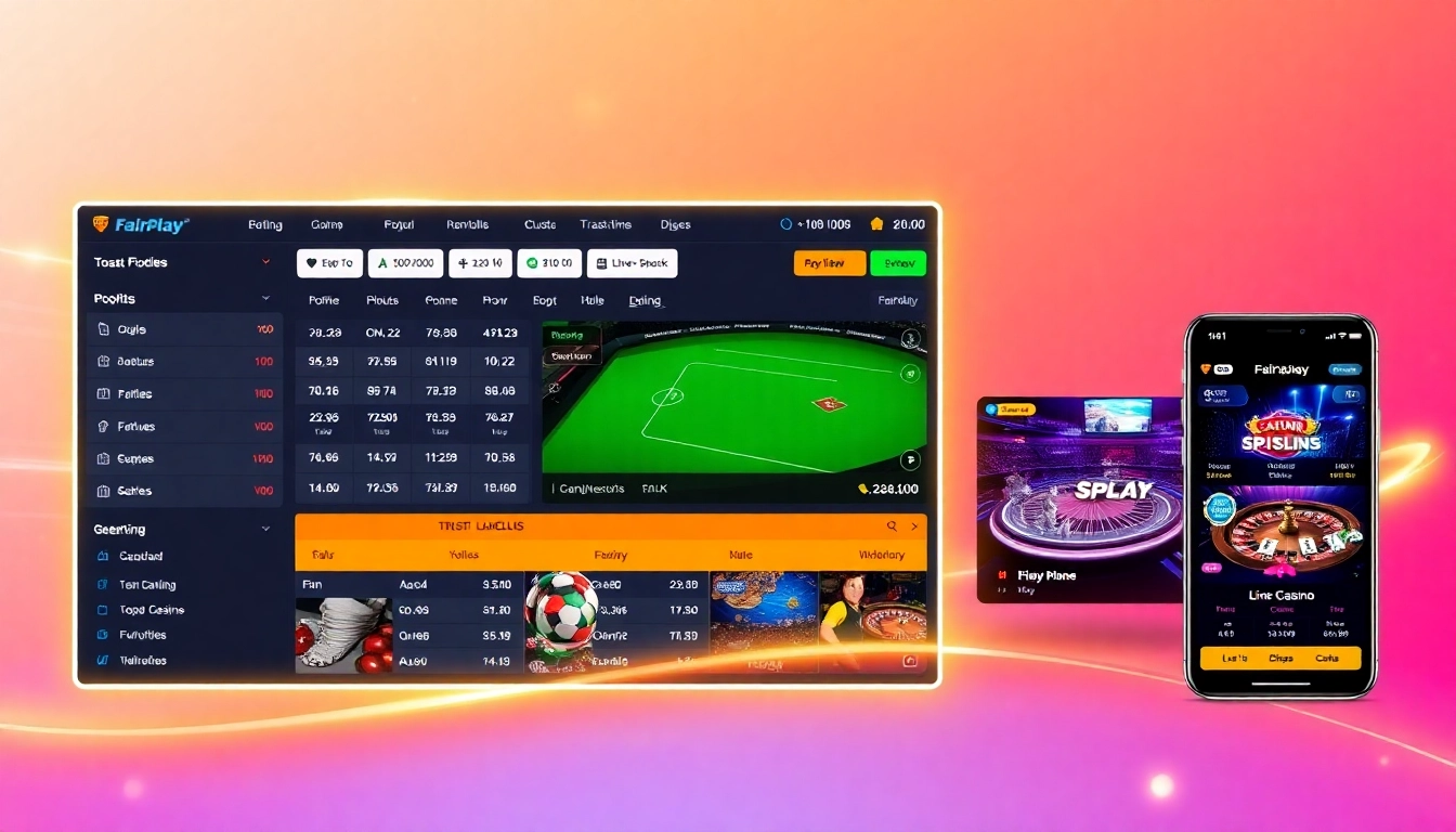 Fairplay online betting platform with sports odds, live casino, and mobile app in action, emphasizing secure gaming.