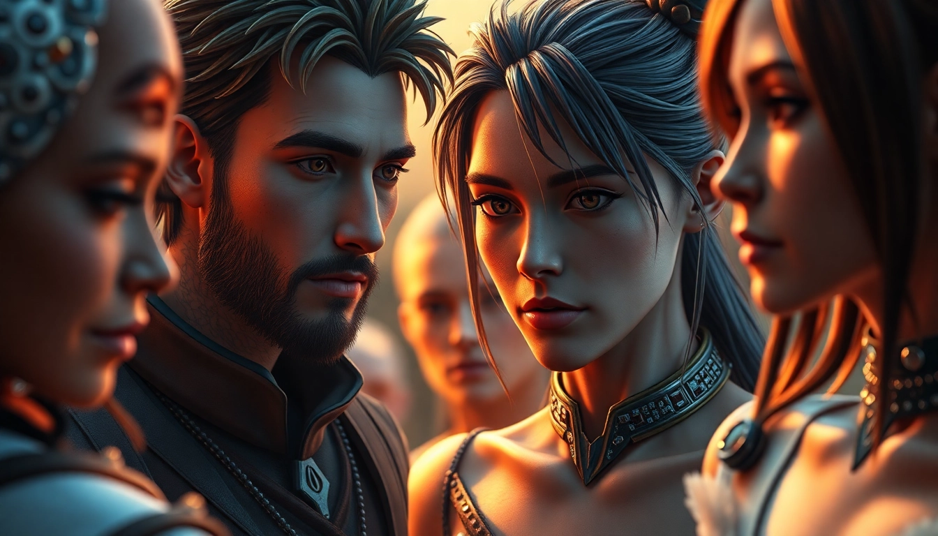 Dynamic scene created with a no limit NSFW AI generator showcasing hyperrealistic characters in a cinematic, detailed setting for mature content.