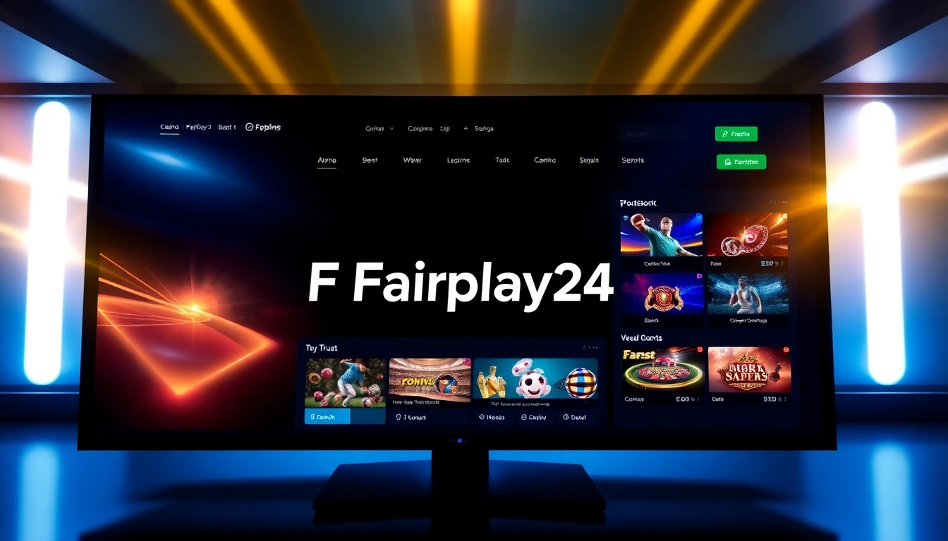 Fairplay24 online betting platform showing sports and casino games with secure interface and