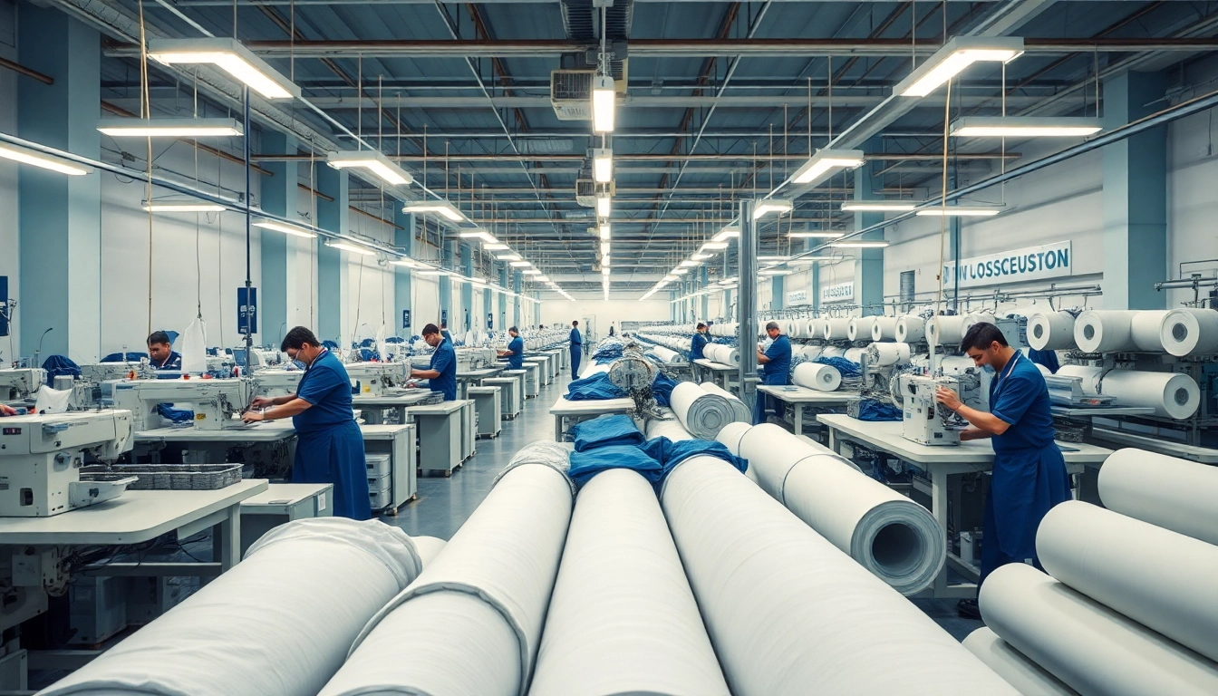 Clothing Manufacturers in Pakistan showcasing a modern production line with skilled workers assembling garments efficiently.