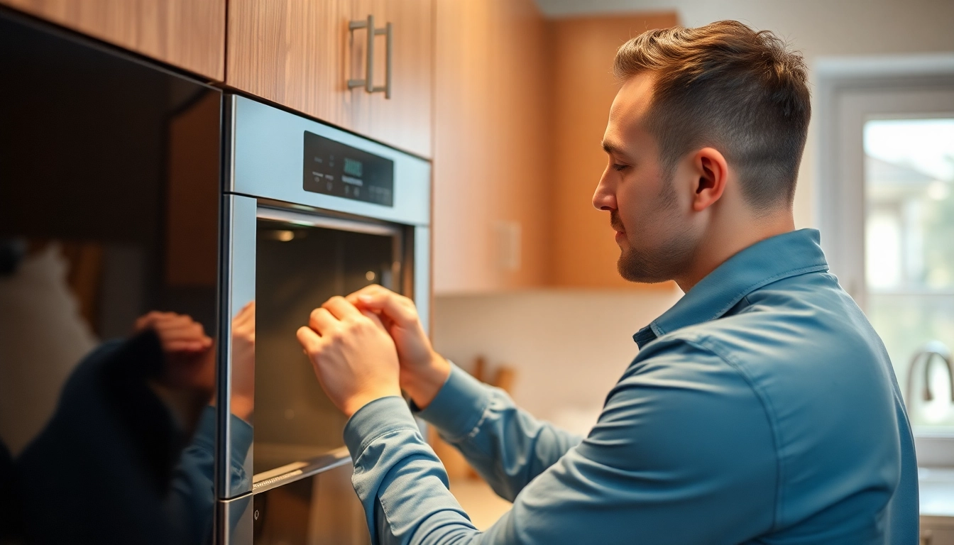 Professional appliance repair in Mississauga servicing refrigerator and washing machine for