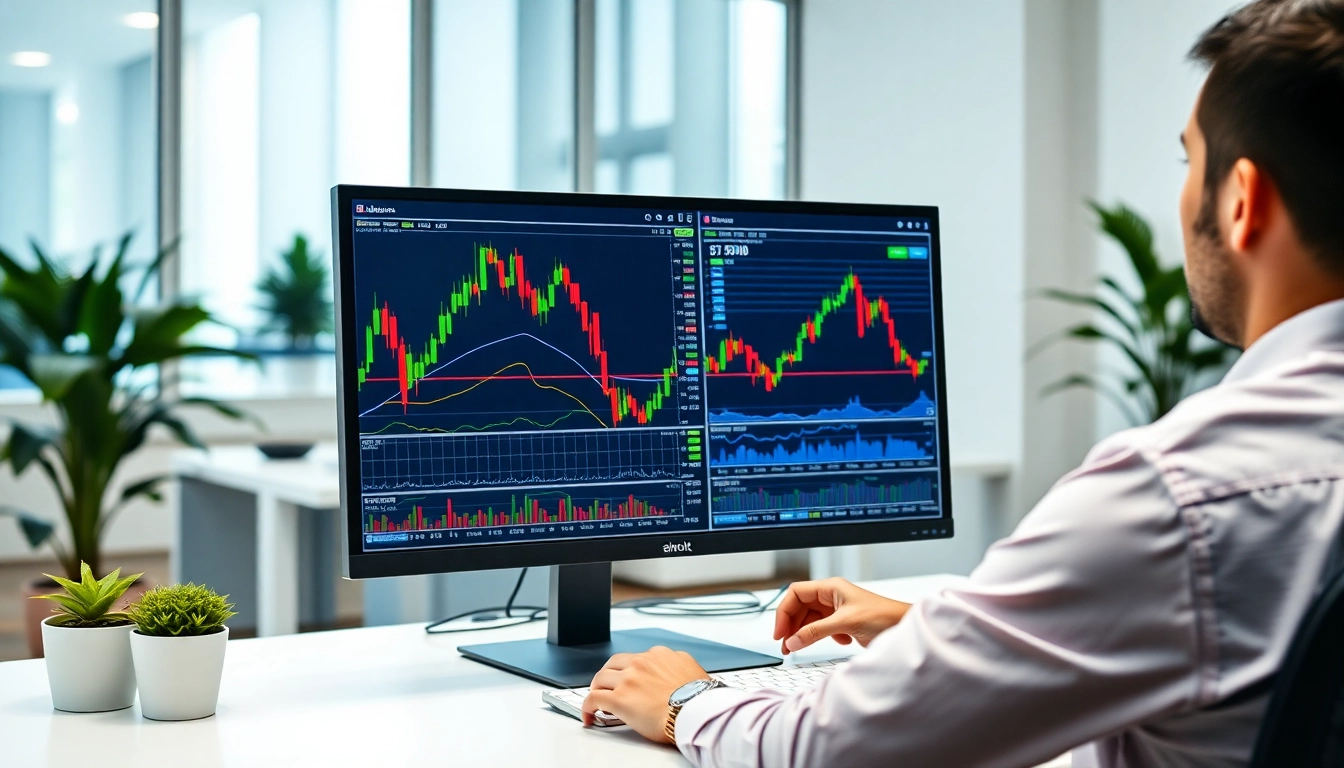 Trading view platform showcasing detailed market charts with real-time data analysis for