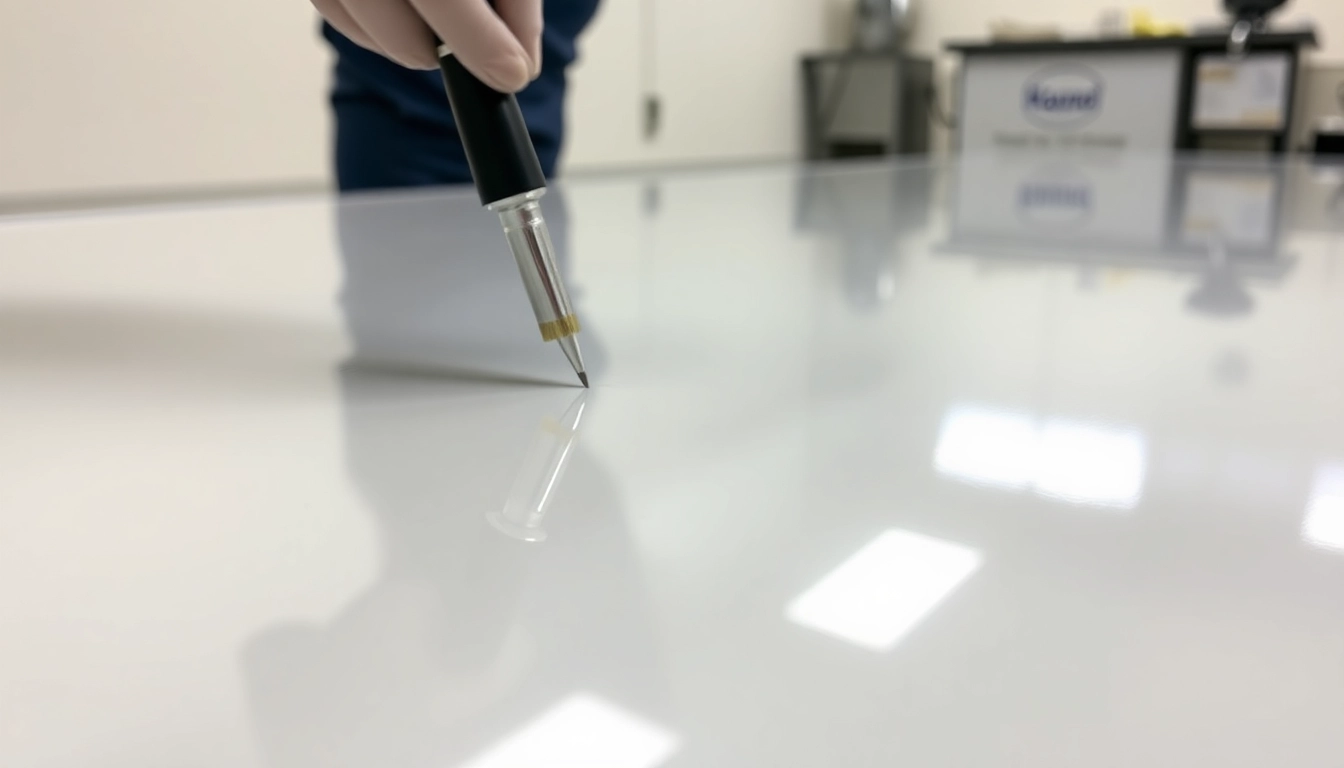 Professional application of epoxy resinning Birmingham with glossy, durable surface in a